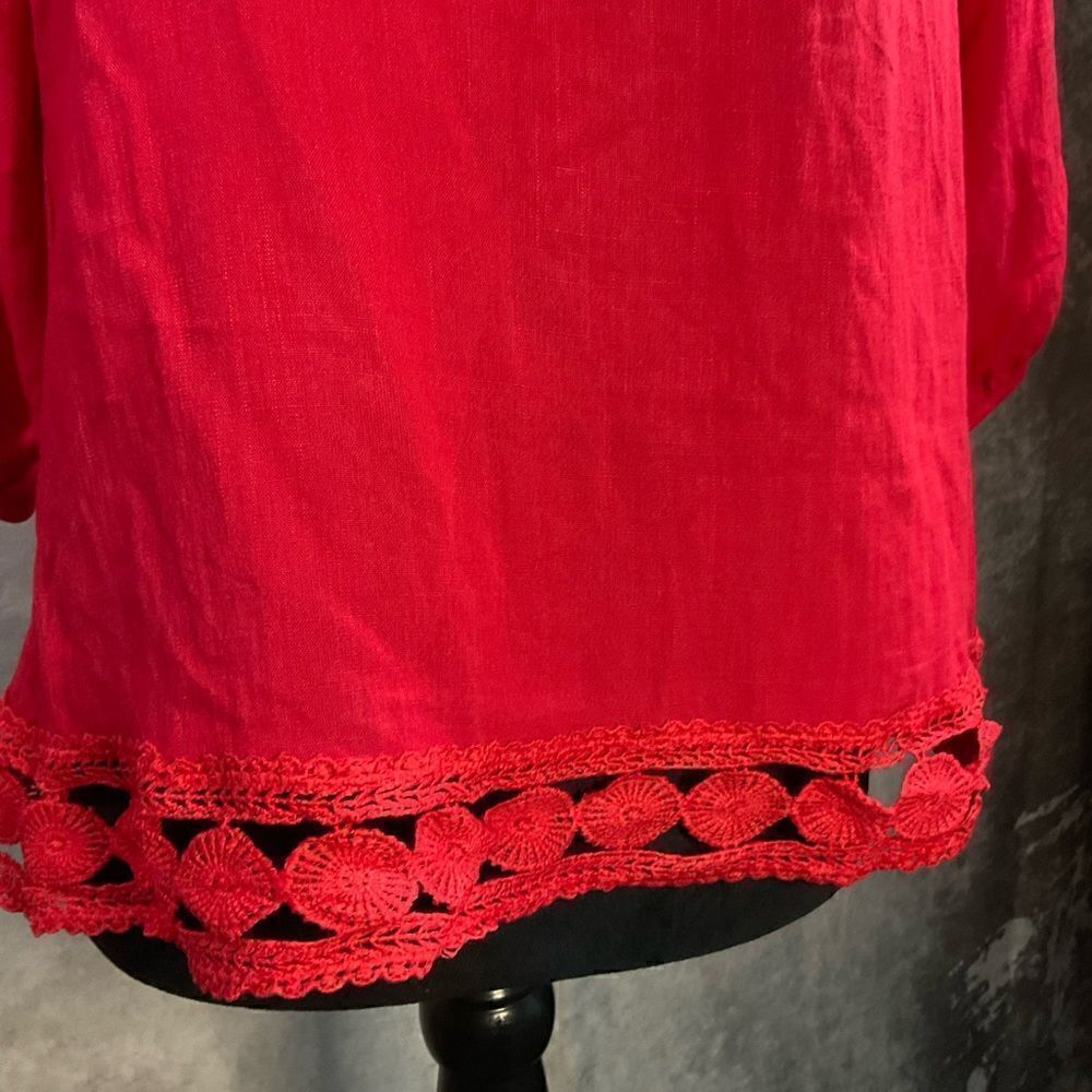 Greylin Arnette Off Shoulder Top festival concert boho party date size small red - Picture 6 of 15